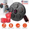Music Boxing Machine Electronic Wall Target Punching Pad LED Lighted Sandbag Boxing Training Machine Exercise Equipment with Half Finger Adult Boxing