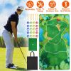 Golf Game Set Golf Game Training Mat Chipping Mat 20Pcs Sticky Golf Balls Indoor Outdoor Golf Practice Mat For Kids Party Family Gathering