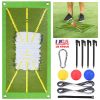 18.85x9.25x0.35in Golf Training Mat for Swing Detection Batting Path Feedback Practice Pad Portable Rolling Golf Training Aid Mat for Indoor Outdoor