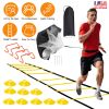 Speed Agility Training Equipment Set For Pro Beginner Including Cones Parachute Stakes Hurdles 19.68FT Ladder with Carrying Bag Soccer Football Basket