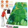 Golf Game Set Golf Game Training Mat Chipping Mat 20Pcs Sticky Golf Balls Indoor Outdoor Golf Practice Mat For Kids Party Family Gathering