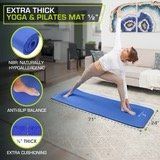 Extra Thick Yoga and Pilates Mat  1/2-in (Option: Blue)