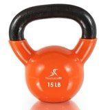 Vinyl Coated Iron Kettlebell (Option: 15lb)