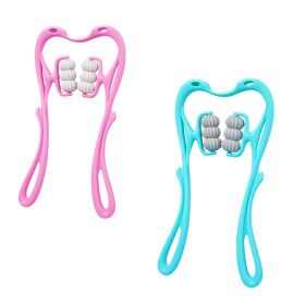 Neck Roller Massager 360Âº Rotatable Trigger Point Roller Portable Massager with 6 Balls for Neck Leg Thigh Foot Pain Relief (Option: NeckMassager Pink)