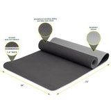 Natura TPE Yoga Mat 1/4" (Option: Black/Grey)