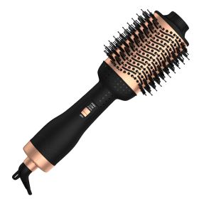 4 In 1 Hair Dryer Brush Curling Brush Hair Styler Volumizer Straightener Negative Ion Anti-frizz Hot-Air Hair Brush for All Hair Types Black White (Option: ThermalBrush Black)
