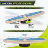 Wooden Balance Board (Option: Blue)
